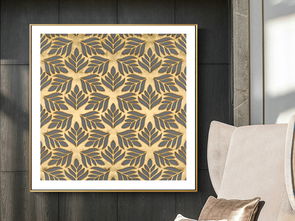 北歐現(xiàn)代簡約抽象金色葉子3D裝飾畫 高清設(shè)計素材與裝飾美學(xué)